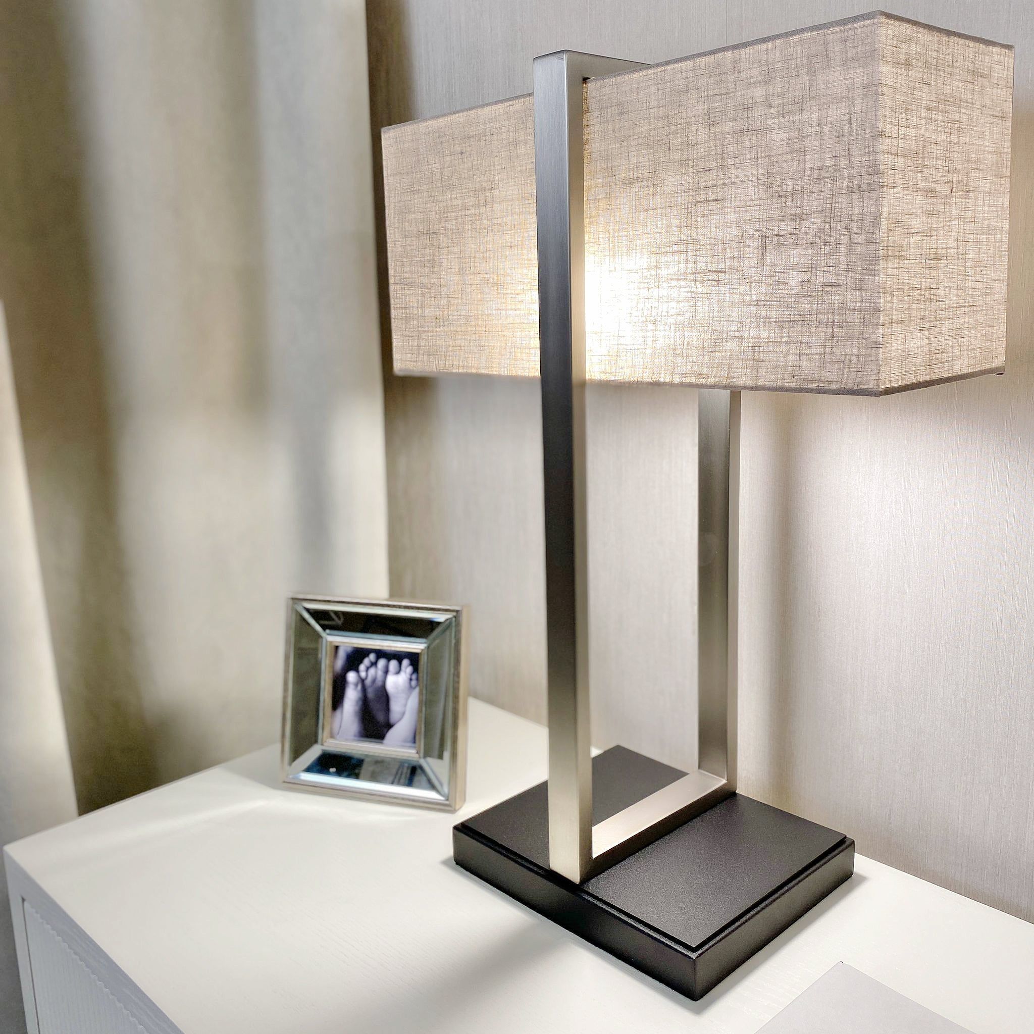 Nickel Table Lamp Elegant Lighting Fixture for Your Home Decor