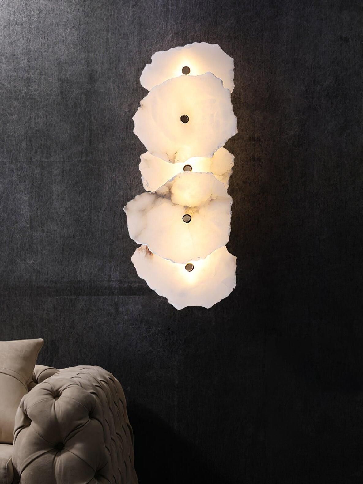 Alabaster Wall Lamp Elegant Wall Sconce with Alabaster Design