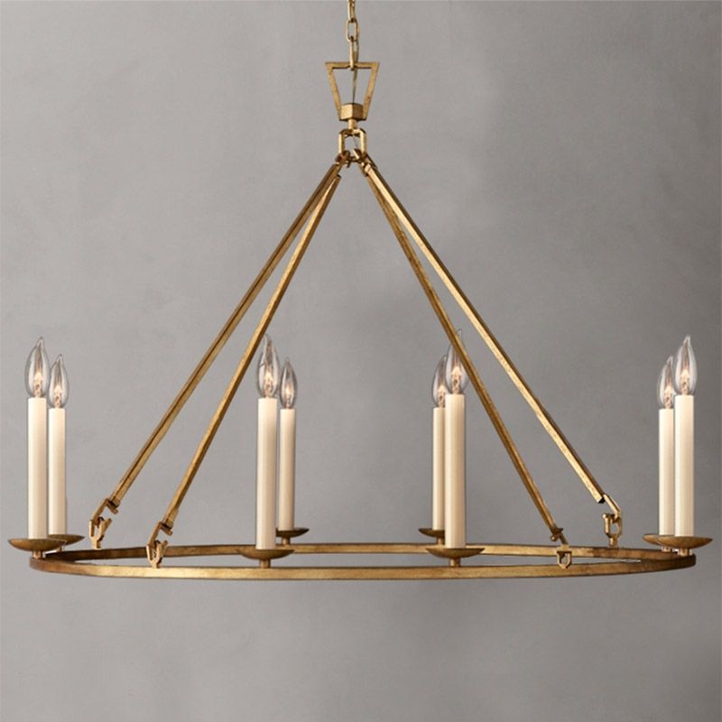 Antique Brass Chandelier Elegant Vintage Lighting Fixture for Stylish Home Decor