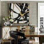 Black And Gold Dining Room