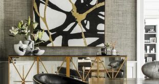 Black And Gold Dining Room