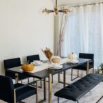 Black And Gold Dining Room