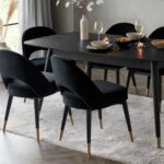 Black And Gold Dining Room