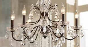 Bronze Chandelier With Crystals