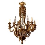 Bronze Chandelier With Crystals