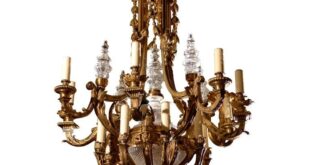 Bronze Chandelier With Crystals