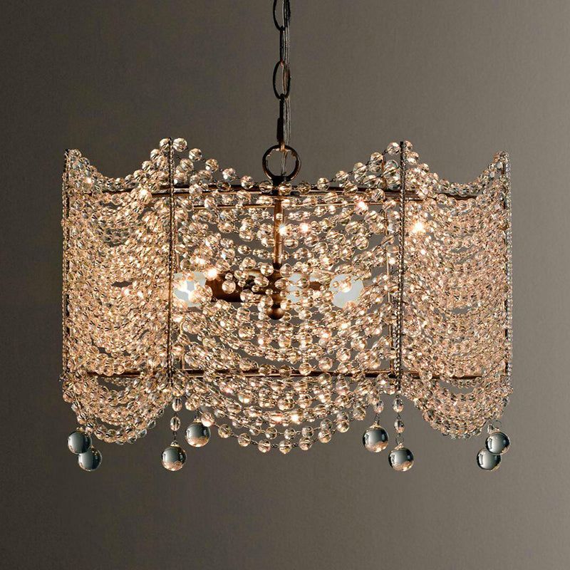 Chandelier In Silver Elegant Lighting Fixture Adds Sparkle to Your Space