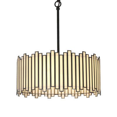 Chandelier With Drum Shadow Elegant Lighting Fixture for a Modern Home Décor