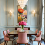 Chandeliers In A Dining Room