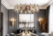 Chandeliers In A Dining Room