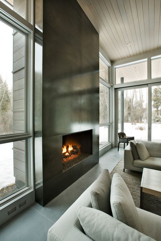 Clad Cover Fireplace Elegant and Modern Fireplace Design with Sleek Cover Solution