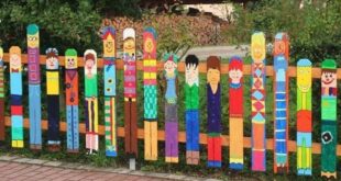 Colorful Peace Poles Design For Garden