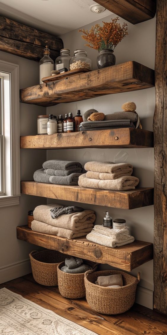 Country Bathroom Shelves Rustic Farmhouse Storage Solutions for Your Bathroom