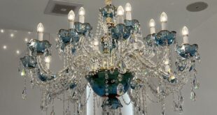 Crystal Blue Chandelier