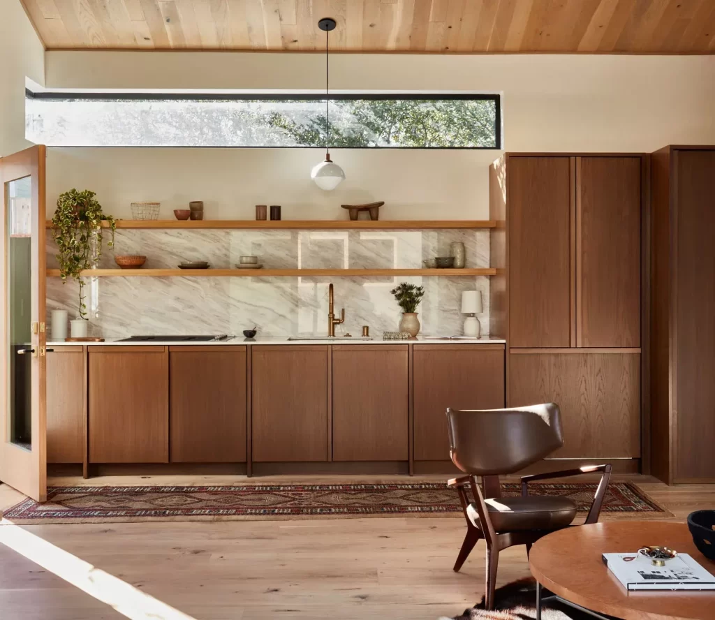 Dark Wood Floor Kitchen