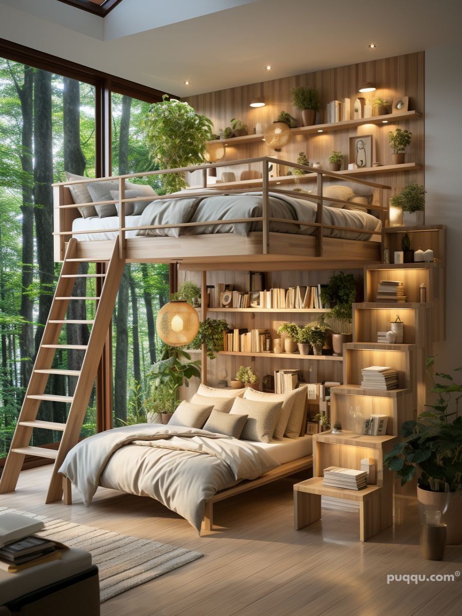 Double Bunk Beds Maximizing Space in a Shared Bedroom with Two-Tiered Sleeping Solution