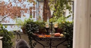 Fall Apartment Balcony Decorating