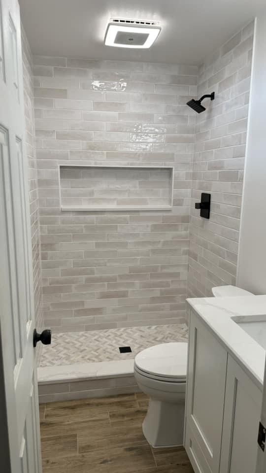 Farmhouse Shower Tile Rustic Bathroom Renovation with Vintage Charm