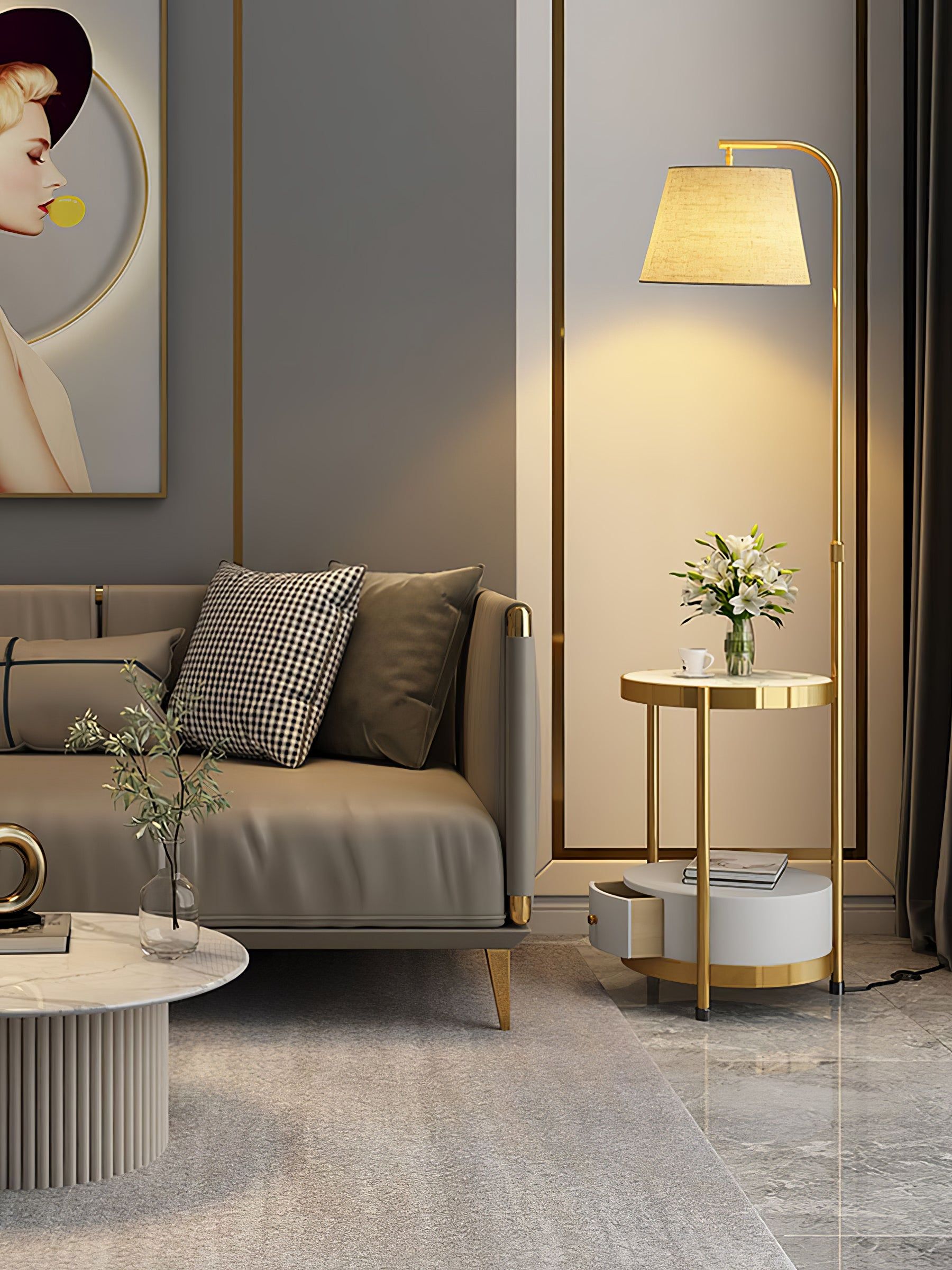 Floor Lamps With Tables Functional and Stylish Furniture Combo for Your Living Space