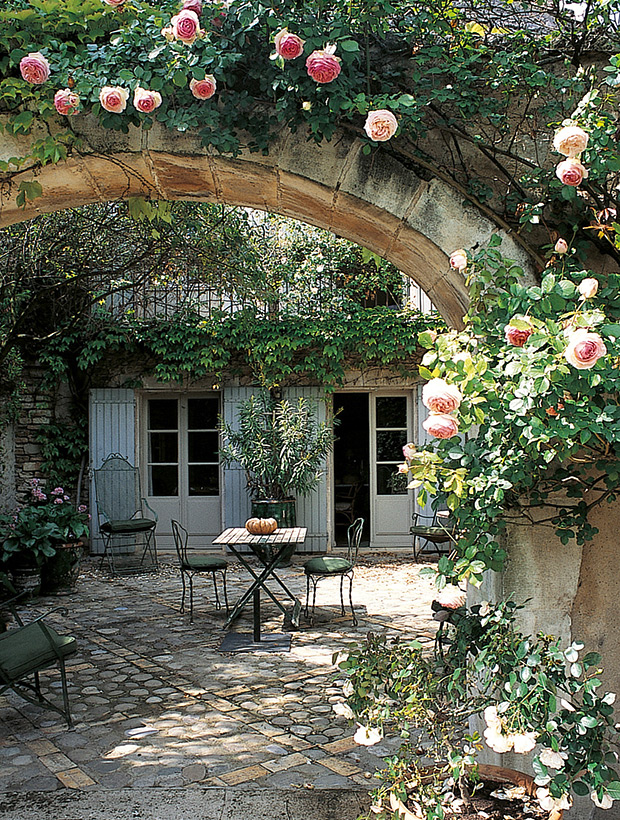 French Country Patio Elegant Outdoor Space with Vintage Charm