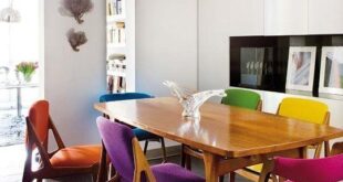 Multicolored Chairs For Dining Room