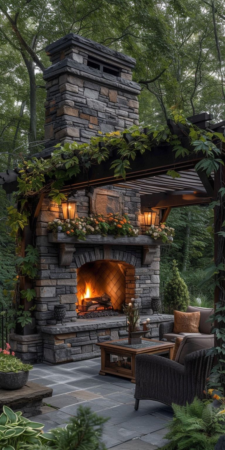 Outdoor Fireplace Design : Stunning Outdoor Fireplace Design Ideas to Elevate Your Outdoor Space