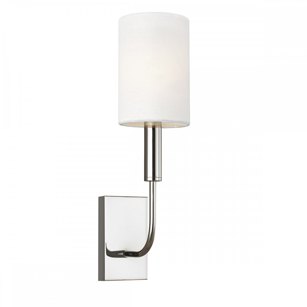 Polished Nickel Wall Lamp Elegant Wall Lighting Option in Nickel Finish