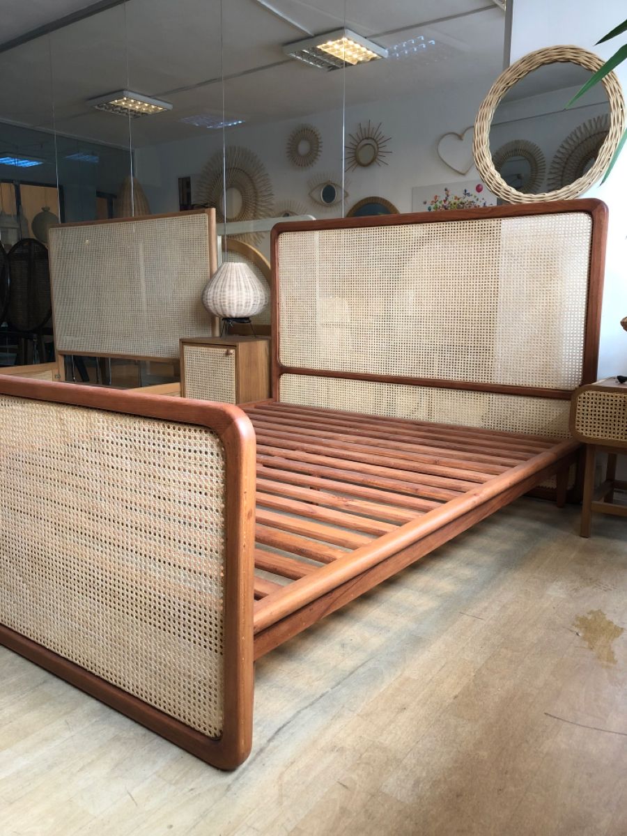 Rattan Bed Elegant and Sustainable Bedroom Furniture Solution