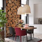 Red Apartment With Rustic
