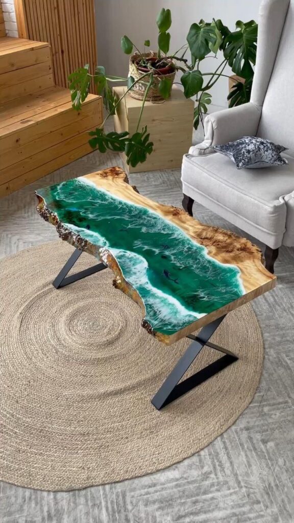 Resin Wood Table
