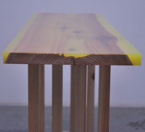 Resin Wood Table Stunning Table Crafted with Wood and Resin Blend
