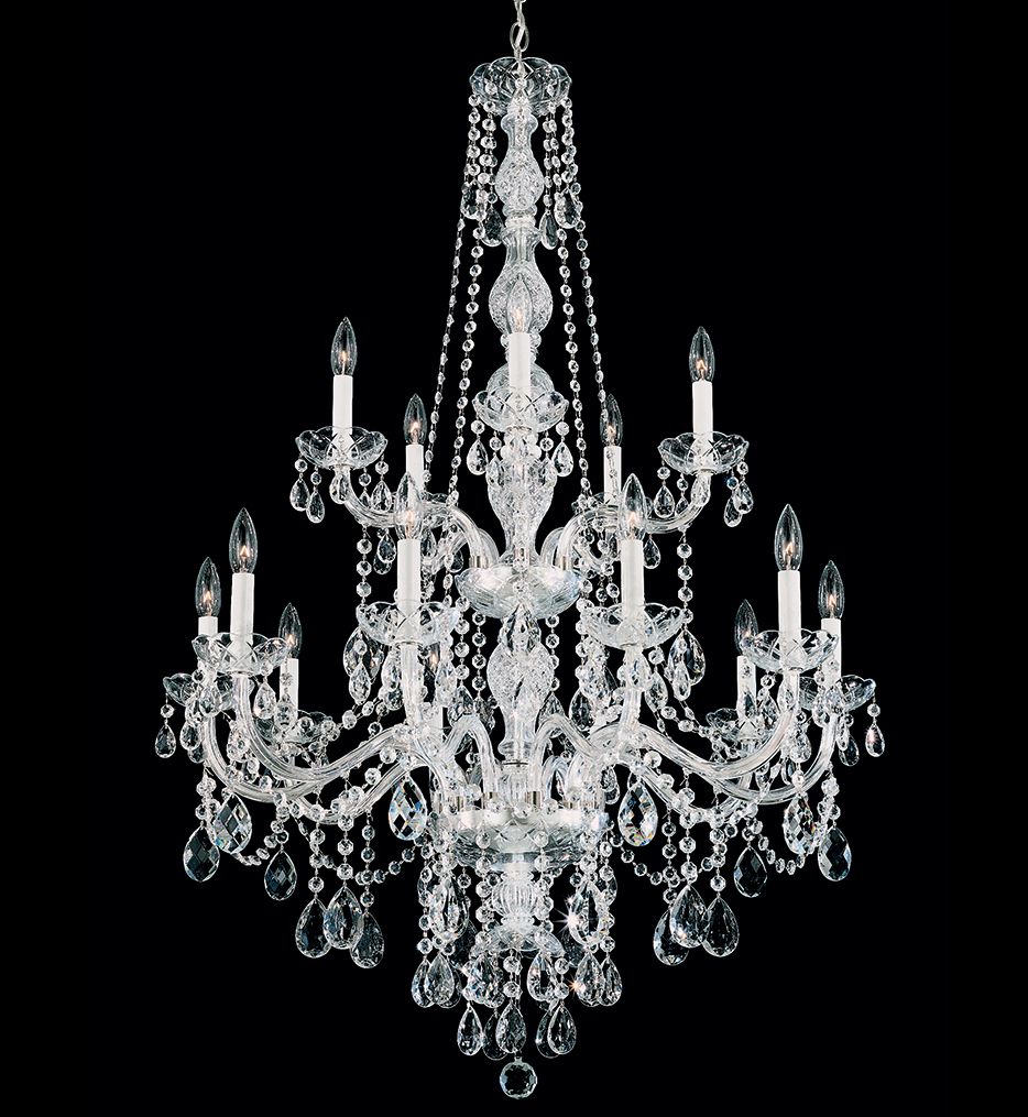 Schonbek Chandelier Luxurious and Elegant Crystal Lighting Fixture Brand