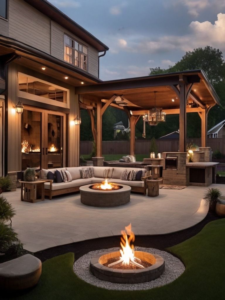 Backyard Patio Designs Layout Beautifies Outdoor Space