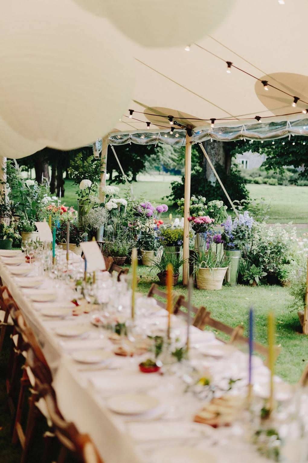 Garden Wedding Beautiful Outdoor Ceremony Among Blooming Flowers and Greenery