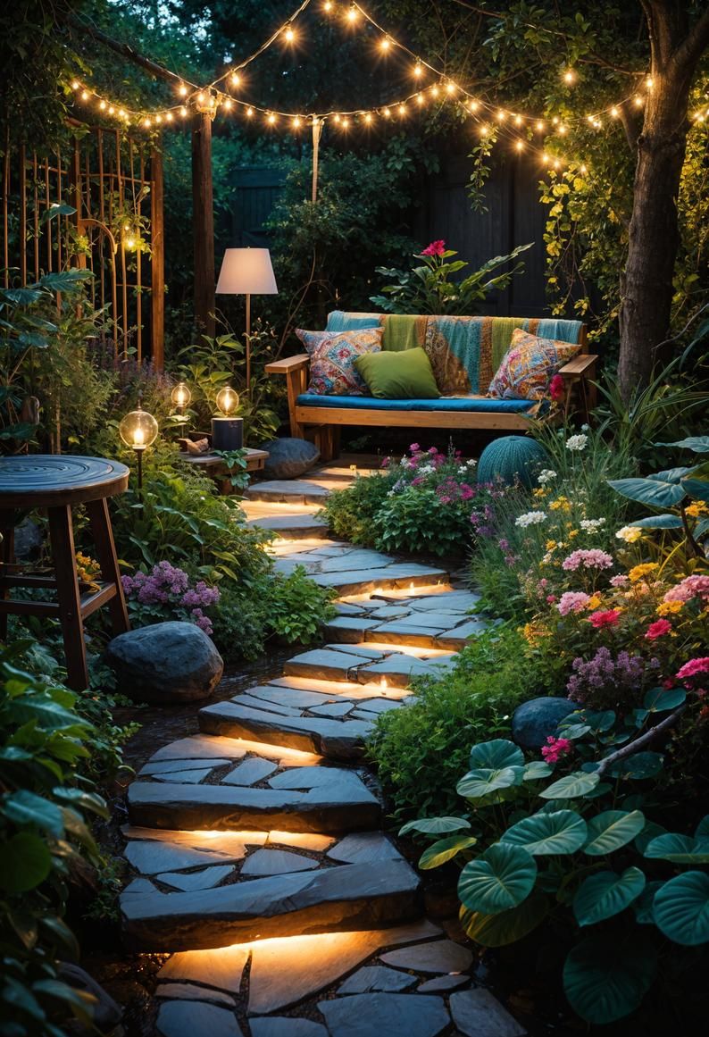 Hippie Garden Ideas Bohemian inspired outdoor oasis for your backyard oasis