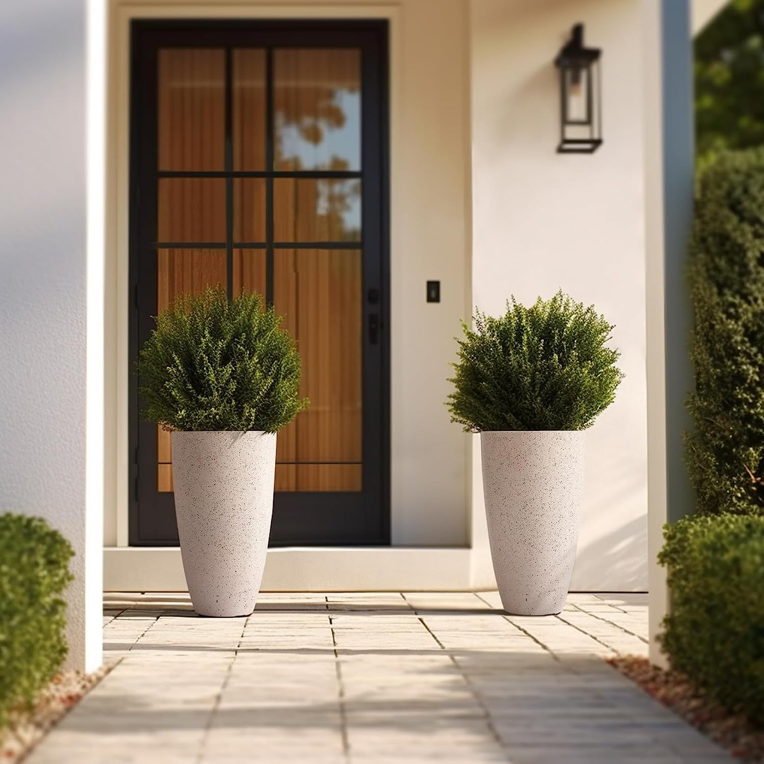 Tall Planters Front Door: How to Make a Statement with Vertical Garden Accents