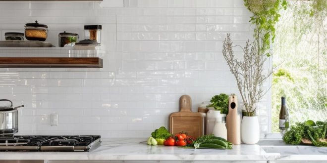 Kitchen design with white backsplash: A Clean Canvas for Culinary ...