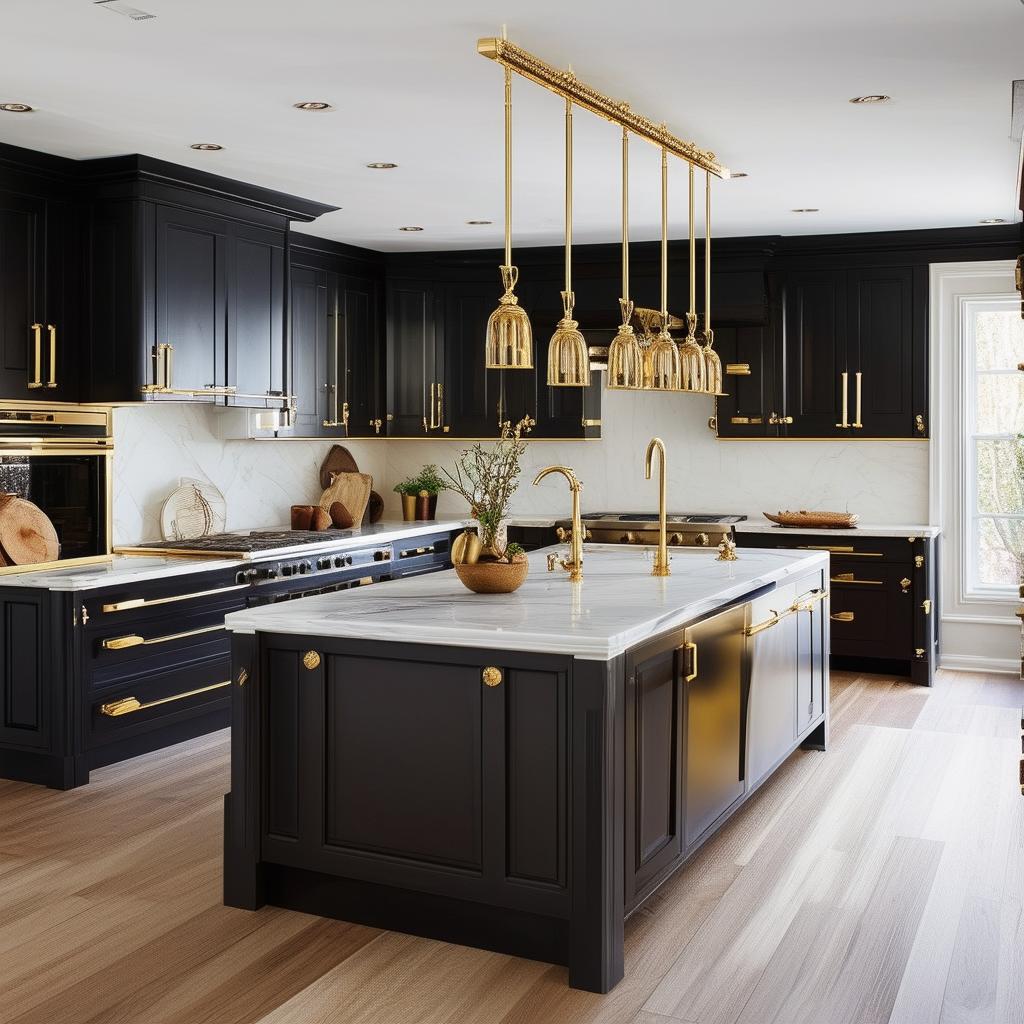 Kitchen design with brass hardware: A touch of elegance