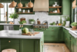 Kitchen design with green cabinets: A fresh take on traditional decor