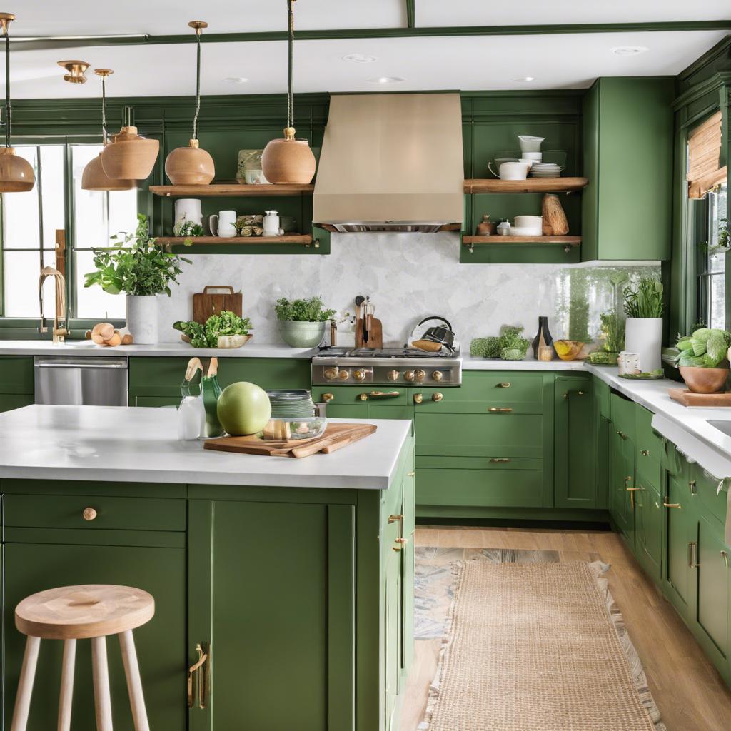 Kitchen design with green cabinets: A fresh take on traditional decor