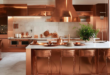 Kitchen design with copper accents, a touch of elegance