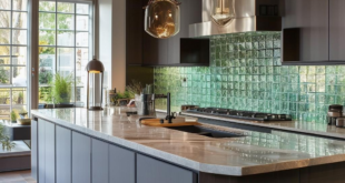 Kitchen design with glass backsplash, the wow factor for your space