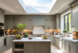 Kitchen design with skylight, embracing natural light