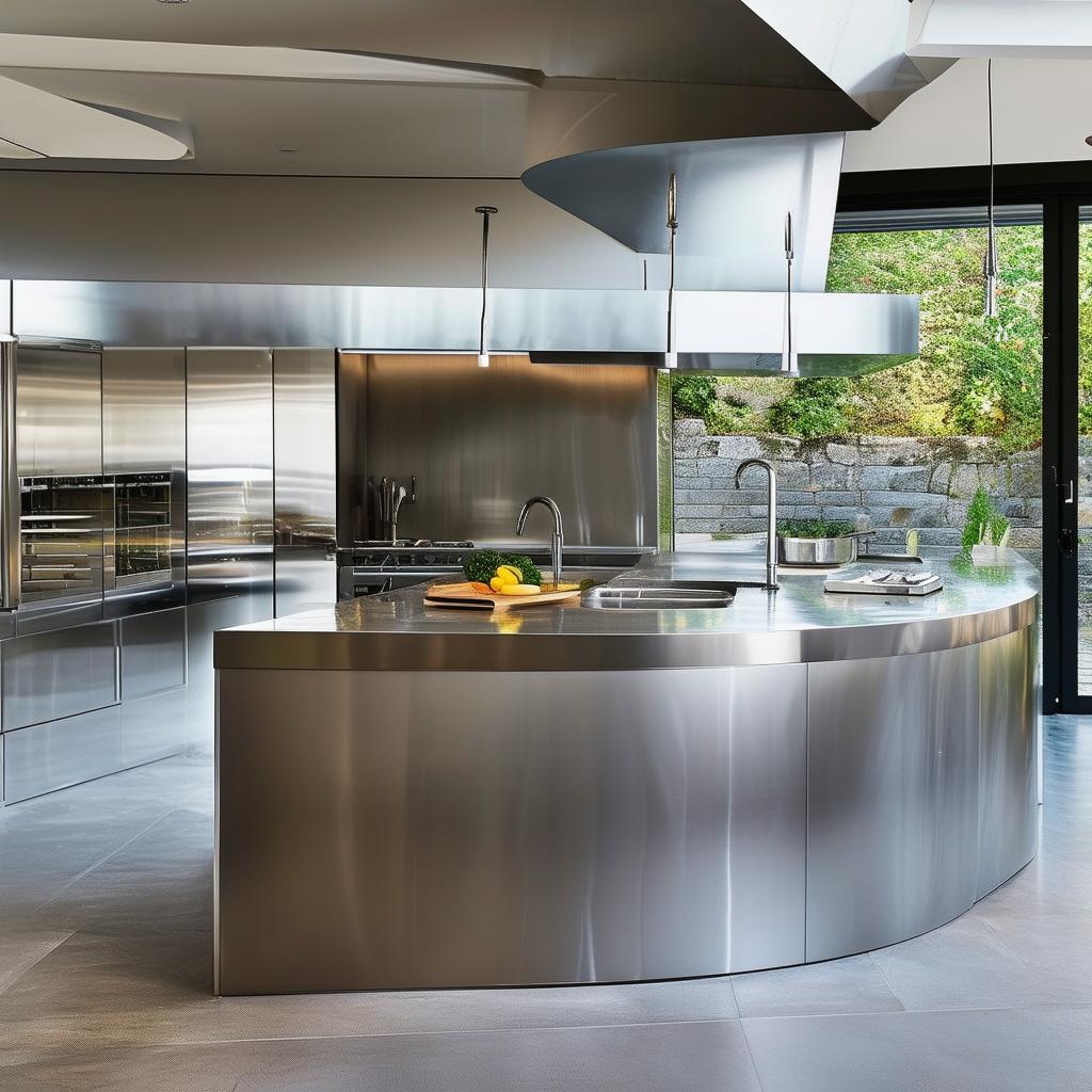 Kitchen design with stainless steel countertops: The Modern Cookspace