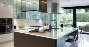 See-Through Elegance: Modern Kitchen Design with Glass Cabinets
