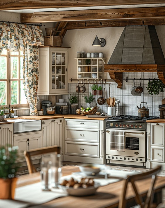 White French Vintage Kitchen: Timeless Elegance in Every Detail