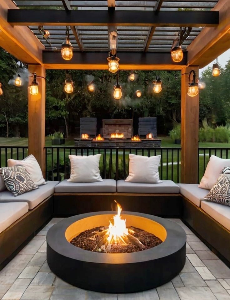 Innovative Backyard Patio Designs with Fire Pit