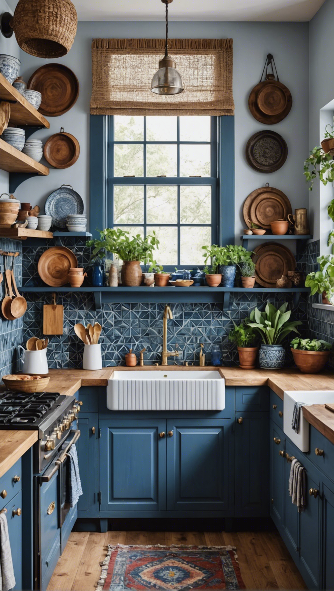Boho Kitchen with Grey Accents: Embracing a Bohemian Aesthetic