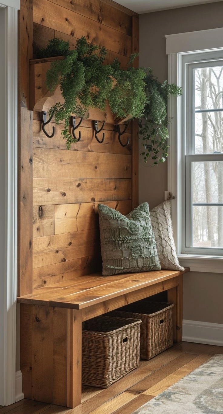 Enhancing Your Home’s Tiny Entryway with Wood Accents