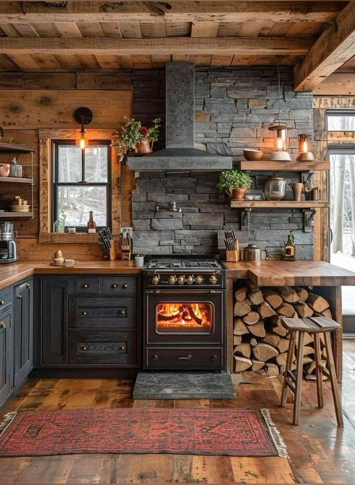 Creating a Cozy Kitchen Space with Grey Stone Accents